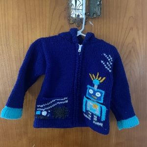 Unique kids robot sweater